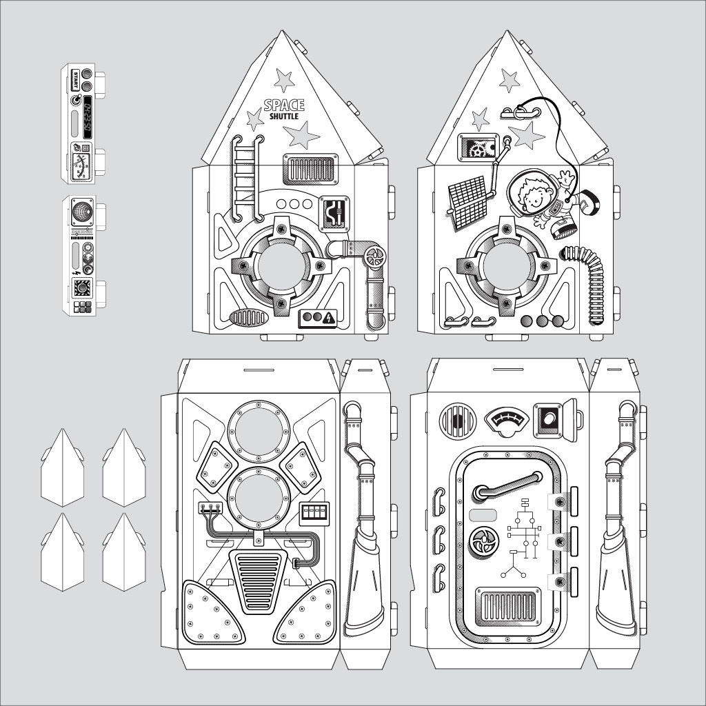 Игровой конструктор для раскрашивания большой ArtBerry Space Shuttle  